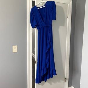 Geegee | Women’s ankle length dress | beautiful blue color | size large | NEW